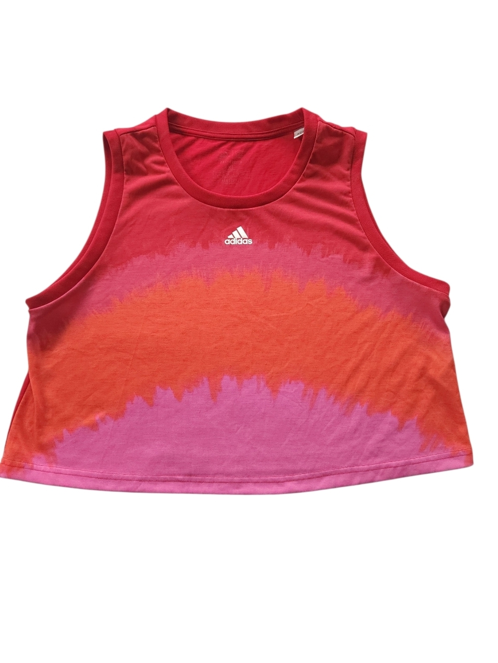 Adidas X Farm Rio Tie Dye Crewneck Cropped Workout Tank top Size XL - Picture 3 of 7